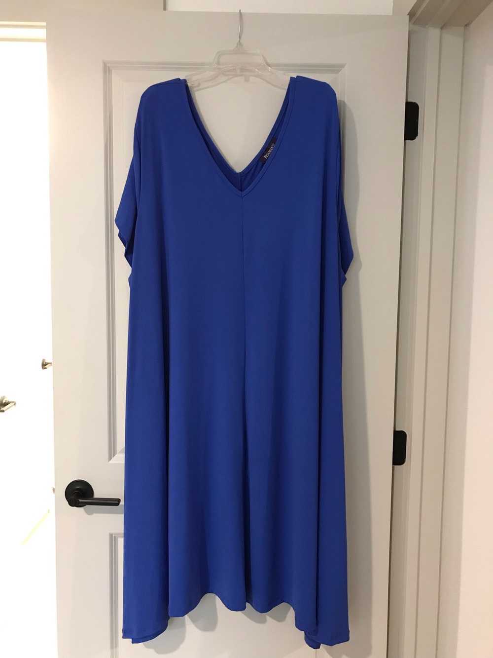 Roaman's Royal Blue V-Neck Midi Shift Dress - NWOT
